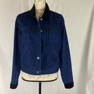 Vintage Liz Claiborne Lizwear Jeans Jean and Velvet Jacket Size M